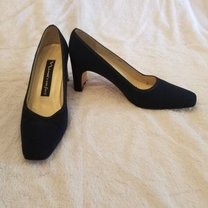 Nina Comfort Navy Peau de Soie Fabric Sati…